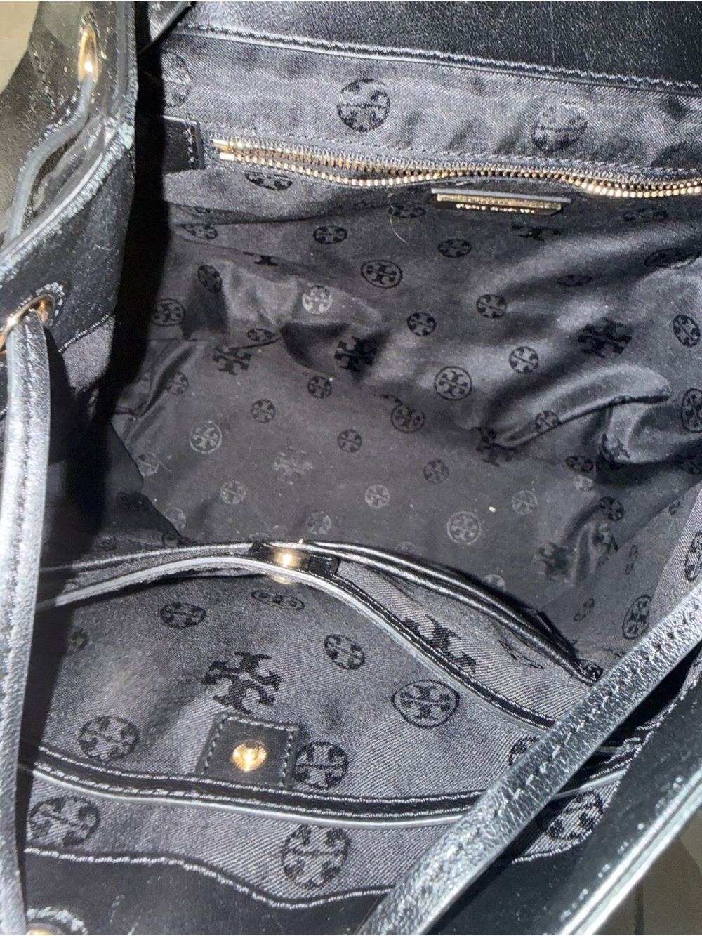 Tory Burch Quilted Lambskin Leather Backpack Black - Picture 9 of 9